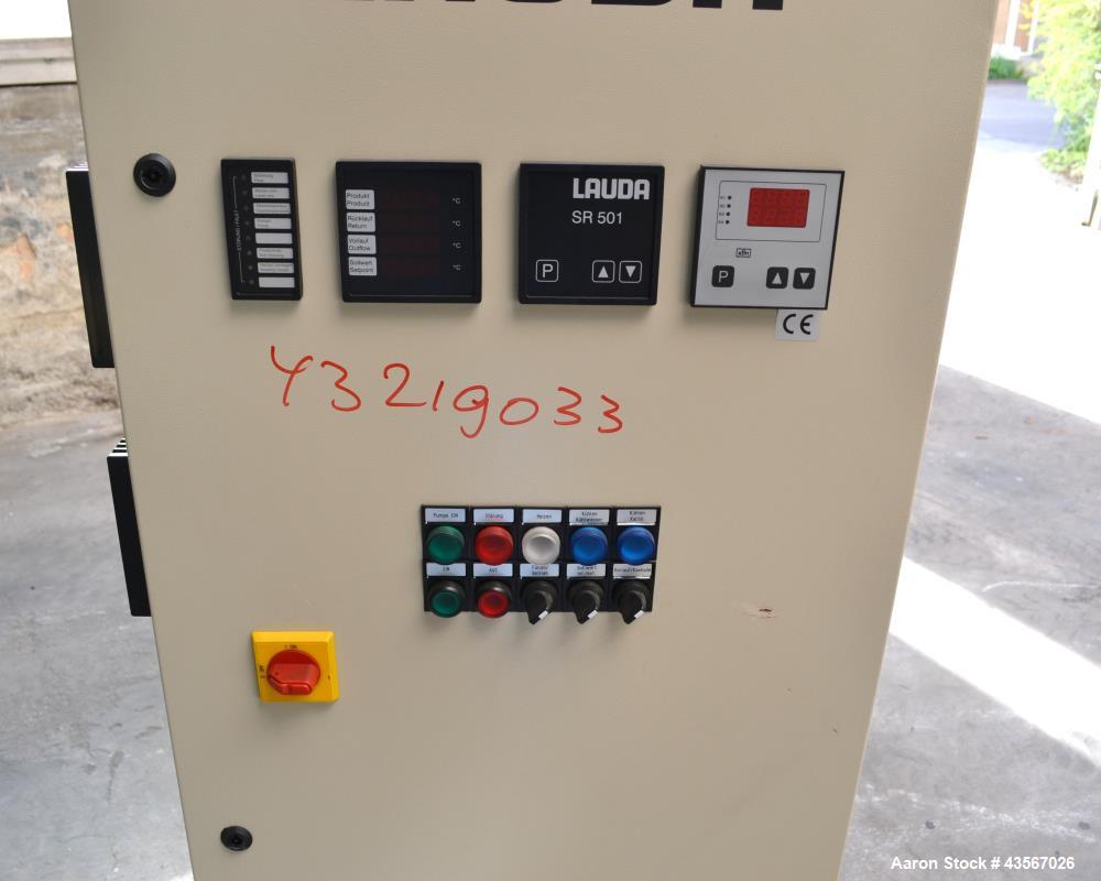 Used Lauda 28kW Secondary Circle Unit Heater, Type TR400HKK. Temperature range -60 to 200 degrees C. (-76 to 392 F.). 3/50/400 volt. Mounted on casters. Built 2000.