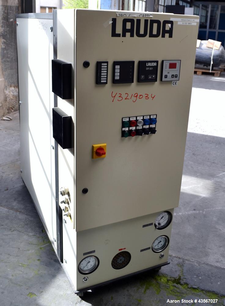 Used Lauda 28kW Secondary Circle Unit Heater, Type TR400HKK. Temperature range -60 to 200 degrees C. (-76 to 392 F.). 3/50/400 volt. Mounted on casters. Built 2000.