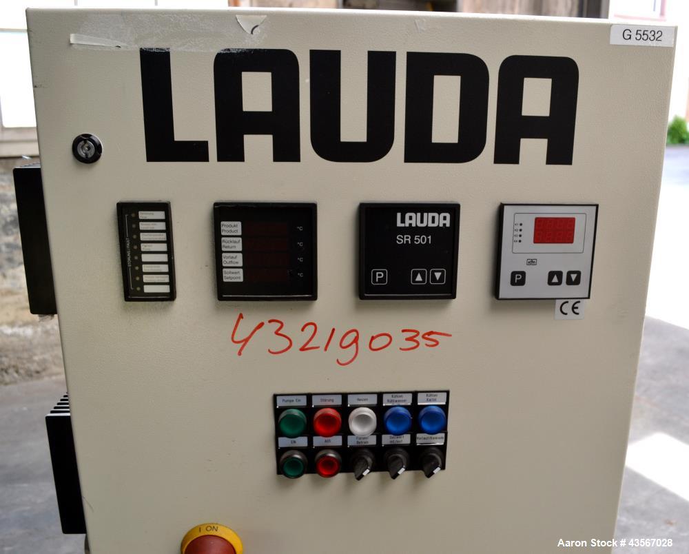 Used Lauda 29kW Secondary Circle Unit Heater, Type TR400HKK. Temperature range -60 to 200 degrees C. (-76 to 392 F.). 3/50/400 volt. Mounted on casters. Built 2002.