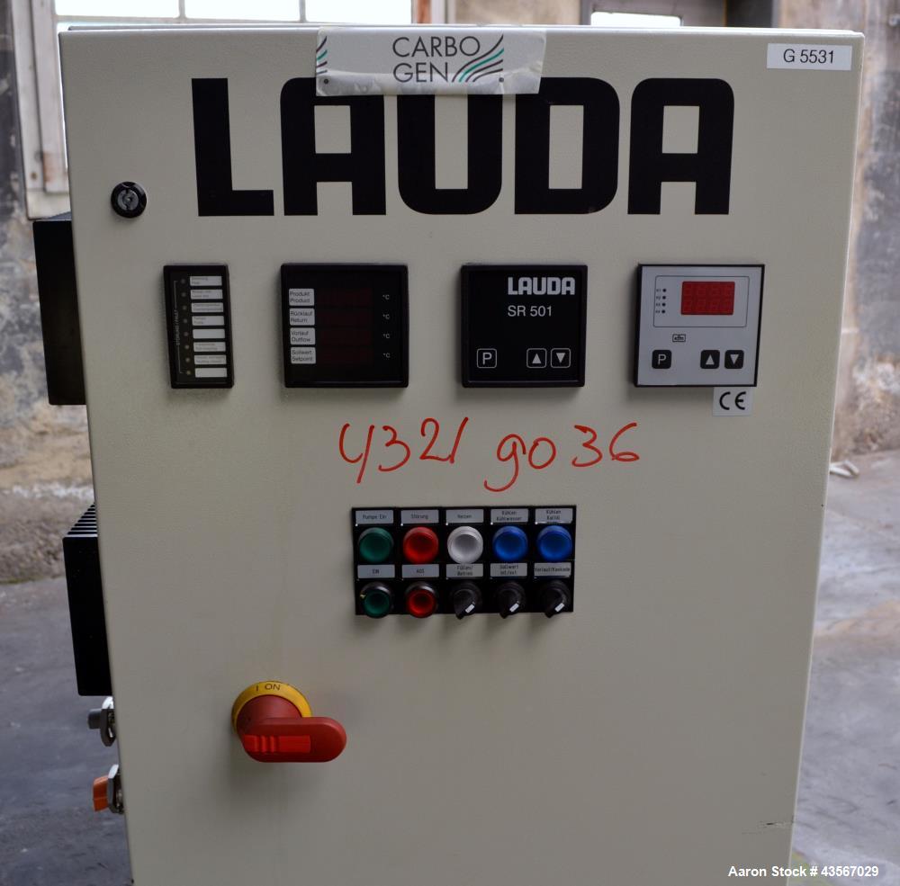 Used Lauda 24kW Secondary Circle Unit Heater, Type TR400HKK. Temperature range -60 to 200 degrees C. (-76 to 392 F.). 3/50/400 volt. Mounted on casters. Built 2002.