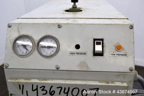 Used Mocon Leak-Master Negative Pressure System, Model NP1000-02. Designed to stop leaks in molds and processes without stopping production. 1/2hp pump (housing cracked), flow rate 9 gallons per minu...