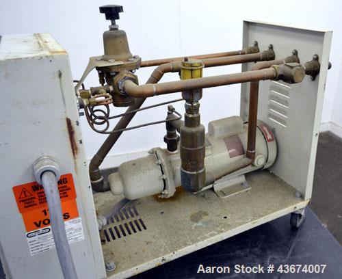 Used Mocon Leak-Master Negative Pressure System, Model NP1000-02. Designed to stop leaks in molds and processes without stopping production. 1/2hp pump (housing cracked), flow rate 9 gallons per minu...