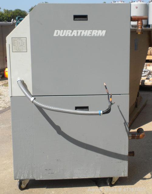 Used Mokon Duratherm Water Temperature Controller, Model DR4C48-M5. Single zone, 48 total KW. Maximum temperature 250 deg F. 3/60/460 volt, Eurotherm 2204E controller. Built 2000.