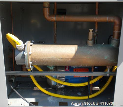 Used Mokon Duratherm Water Temperature Controller, Model DR4C48-M5. Single zone, 48 total KW. Maximum temperature 250 deg F. 3/60/460 volt, Eurotherm 2204E controller. Built 2000.