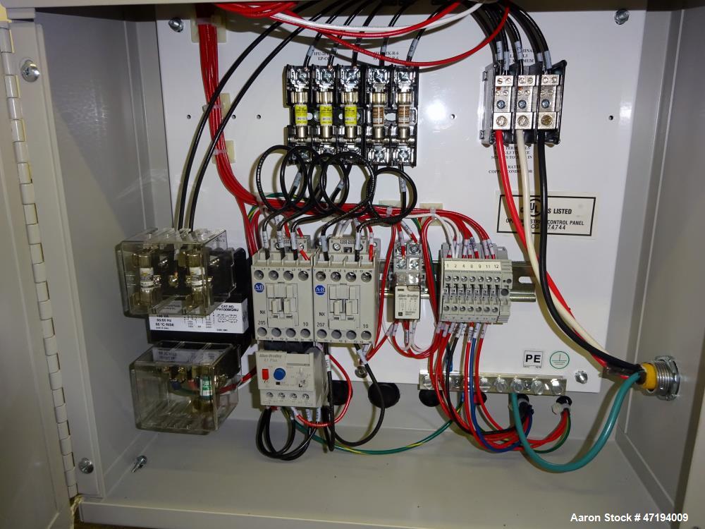 Unused- Mokon Minitherm Circulating Water Temperature Control System, Model MT4002AG. 2KW, 3/60/460 volts. Maximum temperature 250 degrees F. Includes a control panel with a Eurotherm controller. Ser...