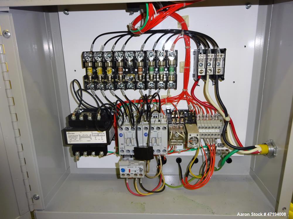 Used Mokon Minitherm Circulating Water Temperature Control System, Model MT430234. 2KW, 3/60/460 volts. Maximum temperature 200 degrees F. Includes a control panel with a Eurotherm controller. Serial...