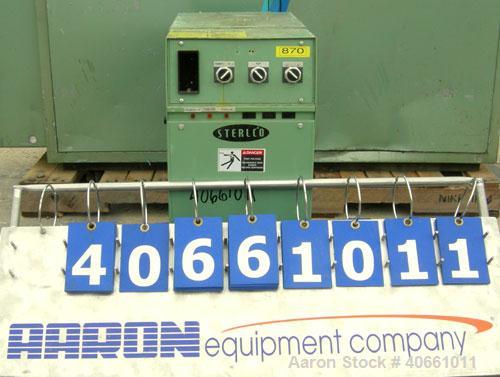 Used Sterlco Sterl-Tronic Heating and Temperature Control Unit, model G9410-FCX. 3/60/230 volt, 29 amps. 9000 watts per heater. Operating temperature range from supply water to 250 degrees F. Driven ...