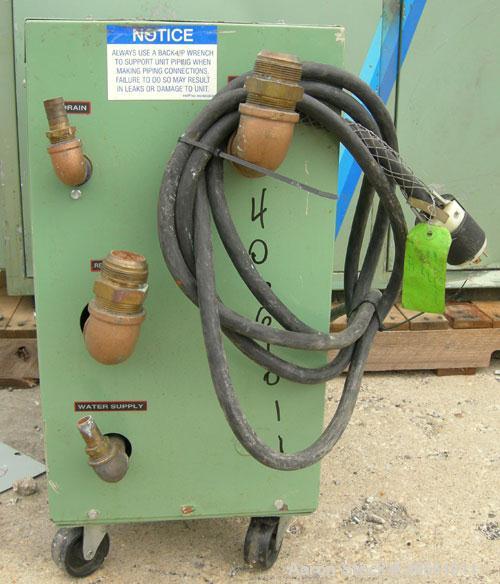 Used Sterlco Sterl-Tronic Heating and Temperature Control Unit, model G9410-FCX. 3/60/230 volt, 29 amps. 9000 watts per heater. Operating temperature range from supply water to 250 degrees F. Driven ...