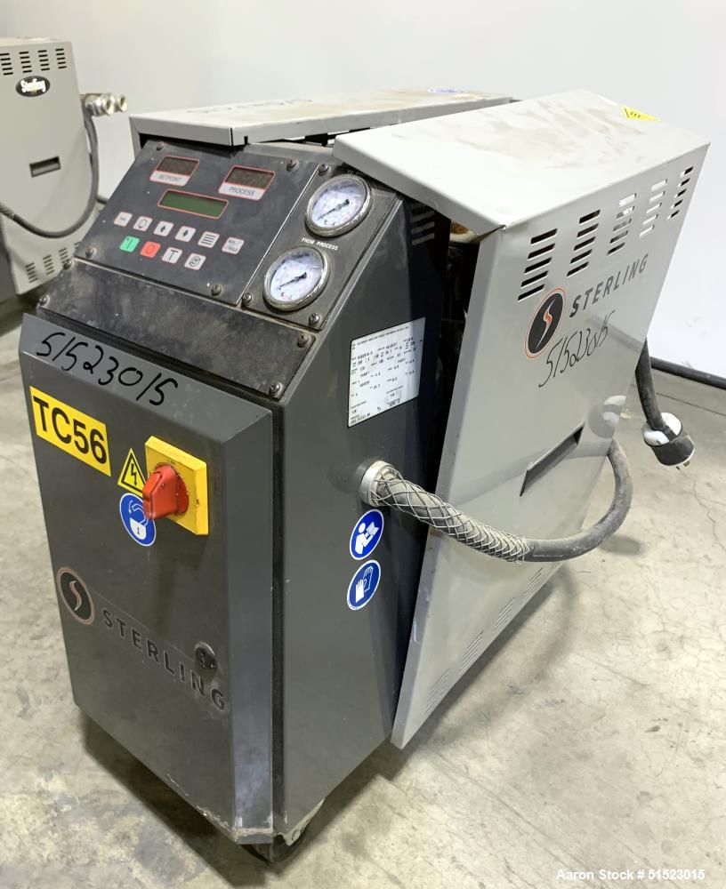 Used-Sterlco Portable Water Temperature Control Unit, Model M2B2010-D.  1 HP Pump, 35 GPM, 150 PSI Max Working Pressure, 9 k...