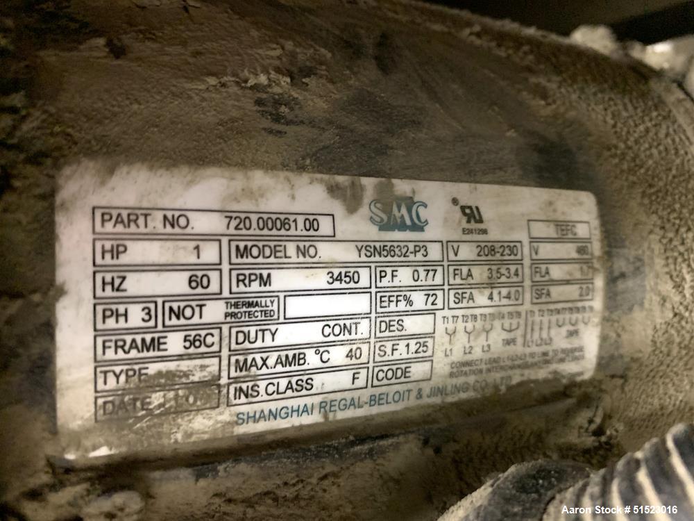 Used Sterlco Portable Water Temperature Control Unit, Model M2B2010-D.  1 HP Pump, 35 GPM, 150 PSI Max Working Pressure, 9 kW Heater, 32-250 Degrees F Setpoint Operating Range.  3/60/208 Volt.  Seria...