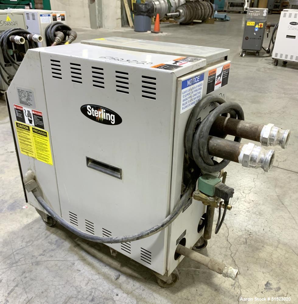 Used-Sterlco Portable Water Temperature Control Unit, Model M2B2010-D.  1 HP Pump, 35 GPM, 150 PSI Max Working Pressure, 9 k...