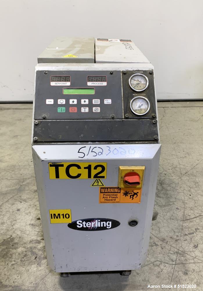 Used-Sterlco Portable Water Temperature Control Unit, Model M2B2010-D.  1 HP Pump, 35 GPM, 150 PSI Max Working Pressure, 9 k...