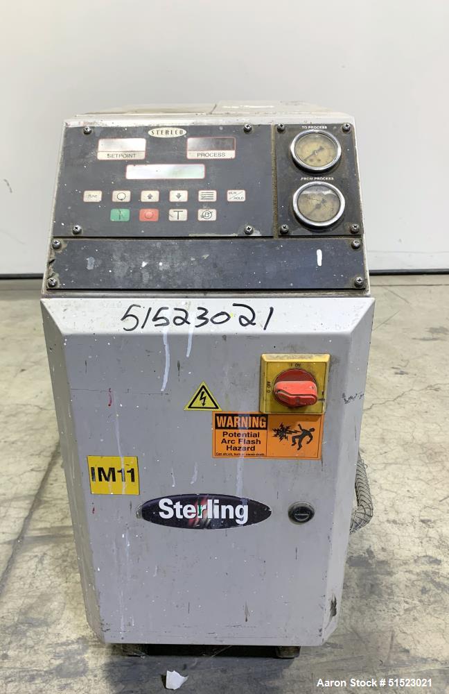 Unidad portátil de control de temperatura del agua Sterlco usada, modelo M2B2010-D.  Bomba de 1 HP, 35 GPM, presión de traba...