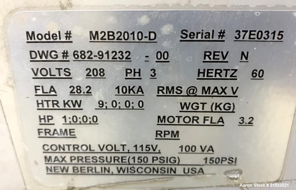 Gebraucht-Sterlco tragbare Wassertemperaturregeleinheit, Modell M2B2010-D.  1 PS Pumpe, 35 gpm, 150 psi max Betriebsdruck, 9...