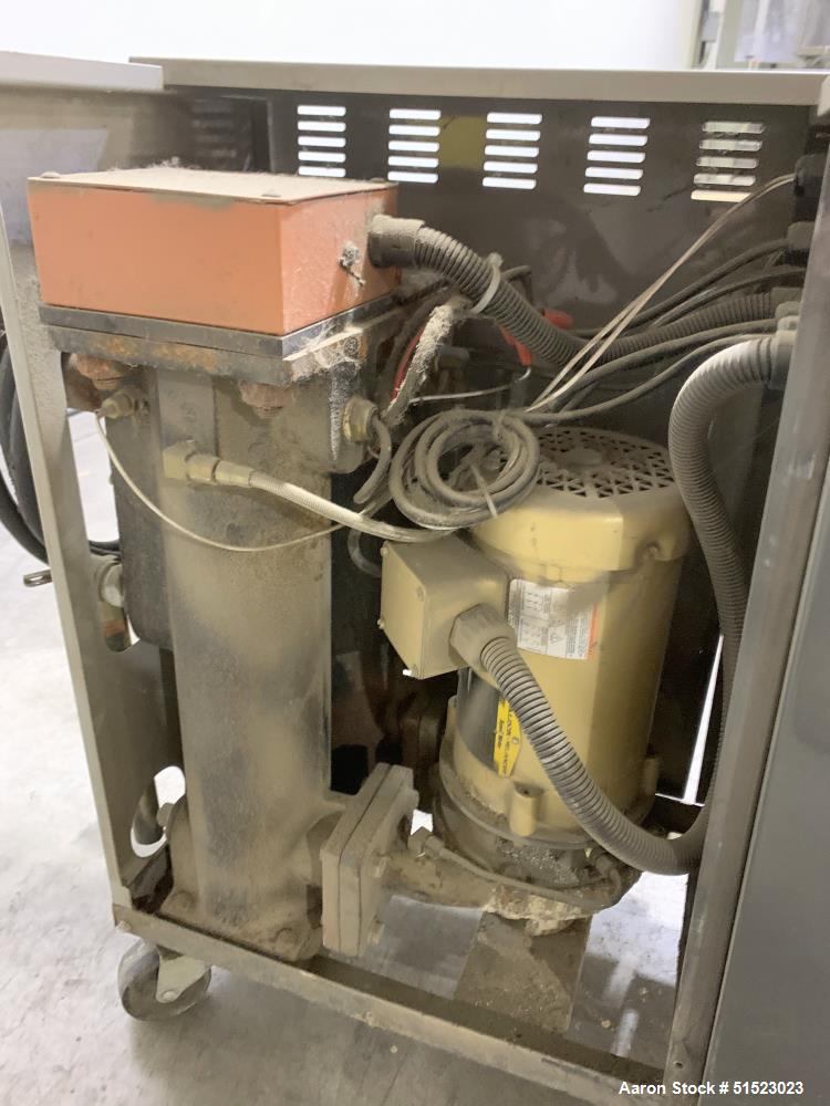 Used Sterlco Portable Water Temperature Control Unit, Model M2B2010-D.  1 HP Pump, 35 GPM, 150 PSI Max Working Pressure, 9 kW Heater, 32-250 Degrees F Setpoint Operating Range.  3/60/208 Volt.  Seria...