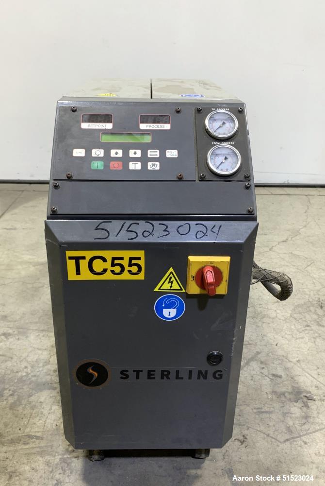 Used-Sterlco Portable Water Temperature Control Unit, Model M2B2010-D.  1 HP Pump, 35 GPM, 150 PSI Max Working Pressure, 9 k...