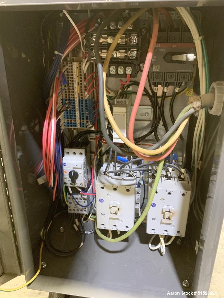Used Sterlco Portable Water Temperature Control Unit, Model M2B2010-D.  1 HP Pump, 35 GPM, 150 PSI Max Working Pressure, 9 kW Heater, 32-250 Degrees F Setpoint Operating Range.  3/60/208 Volt.  Seria...