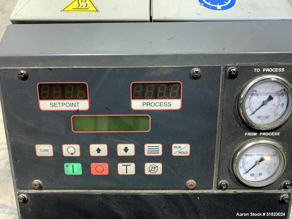 Used Sterlco Portable Water Temperature Control Unit, Model M2B2010-D.  1 HP Pump, 35 GPM, 150 PSI Max Working Pressure, 9 kW Heater, 32-250 Degrees F Setpoint Operating Range.  3/60/208 Volt.  Seria...