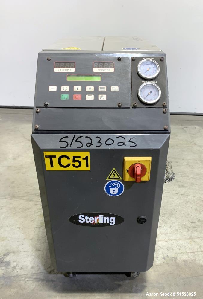 Used-Sterlco Portable Water Temperature Control Unit, Model M2B2010-D.  1 HP Pump, 35 GPM, 150 PSI Max Working Pressure, 9 k...