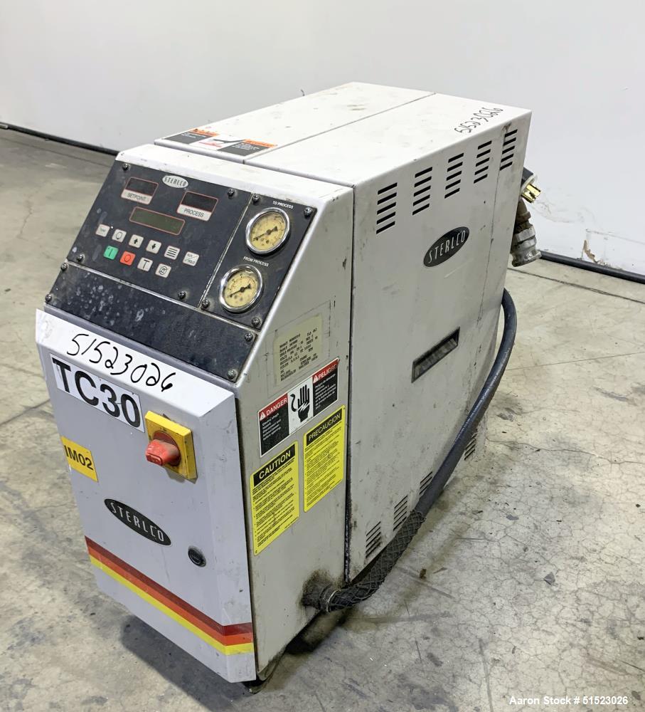 Used-Sterlco Portable Water Temperature Control Unit, Model M2B2010-D.  1 HP Pump, 35 GPM, 150 PSI Max Working Pressure, 9 k...