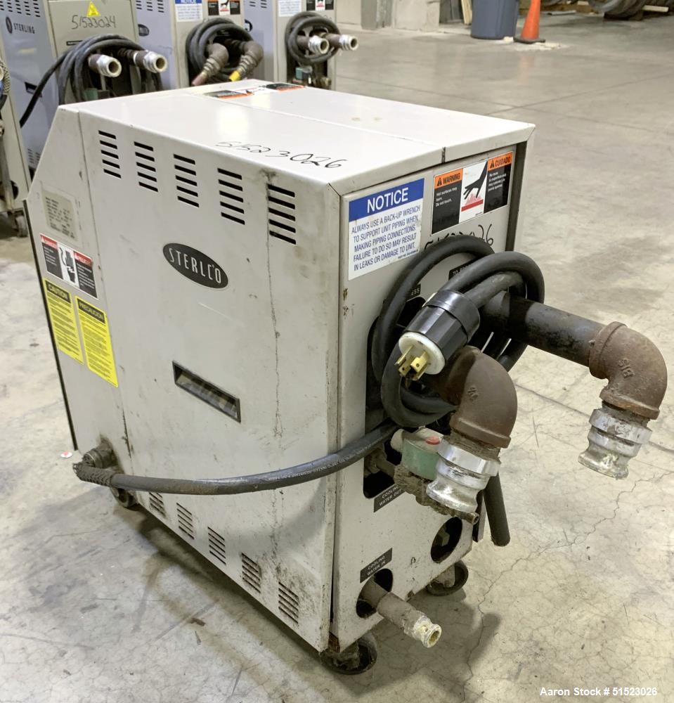 Used-Sterlco Portable Water Temperature Control Unit, Model M2B2010-D.  1 HP Pump, 35 GPM, 150 PSI Max Working Pressure, 9 k...