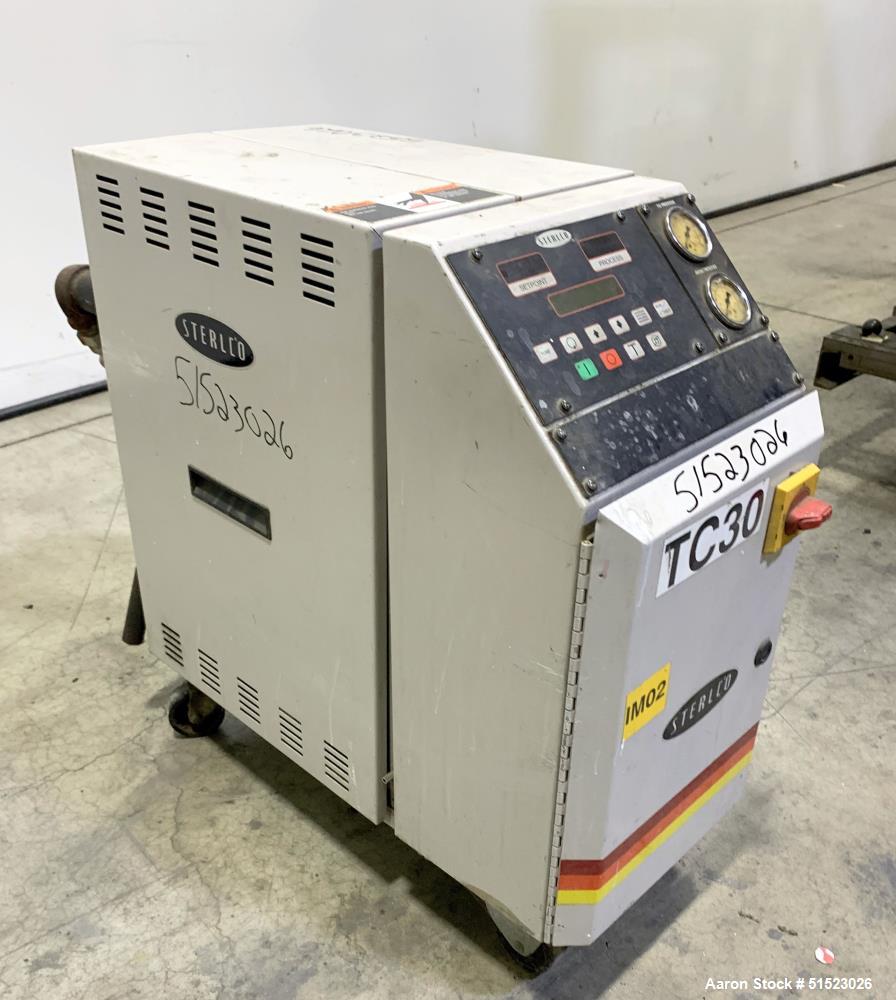 Used-Sterlco Portable Water Temperature Control Unit, Model M2B2010-D.  1 HP Pump, 35 GPM, 150 PSI Max Working Pressure, 9 k...