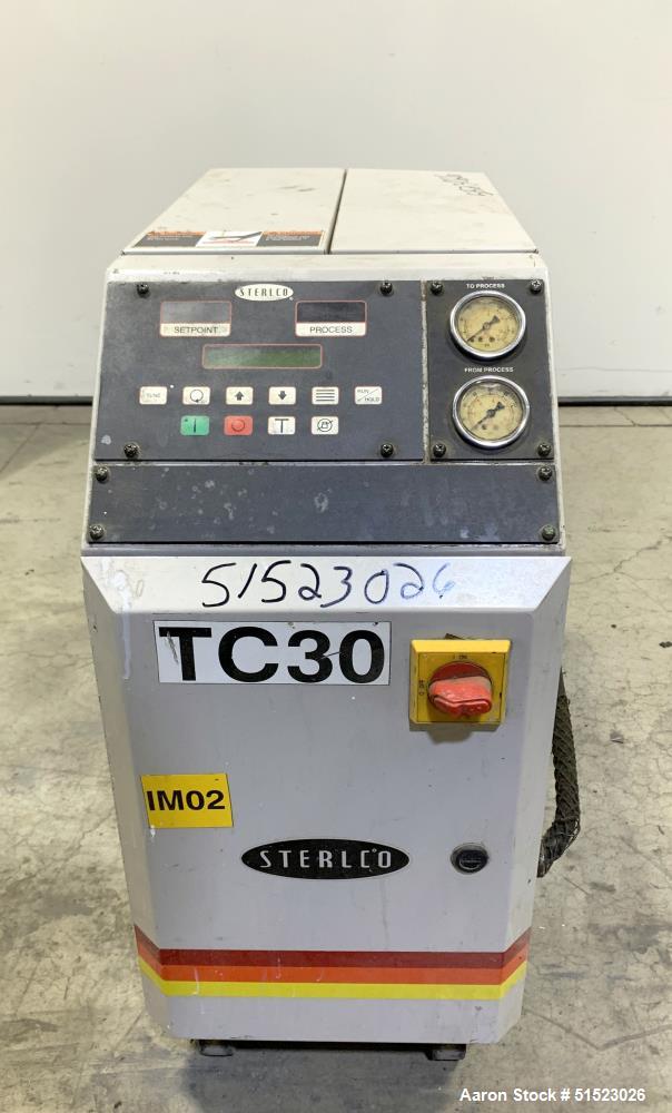 Used-Sterlco Portable Water Temperature Control Unit, Model M2B2010-D.  1 HP Pump, 35 GPM, 150 PSI Max Working Pressure, 9 k...