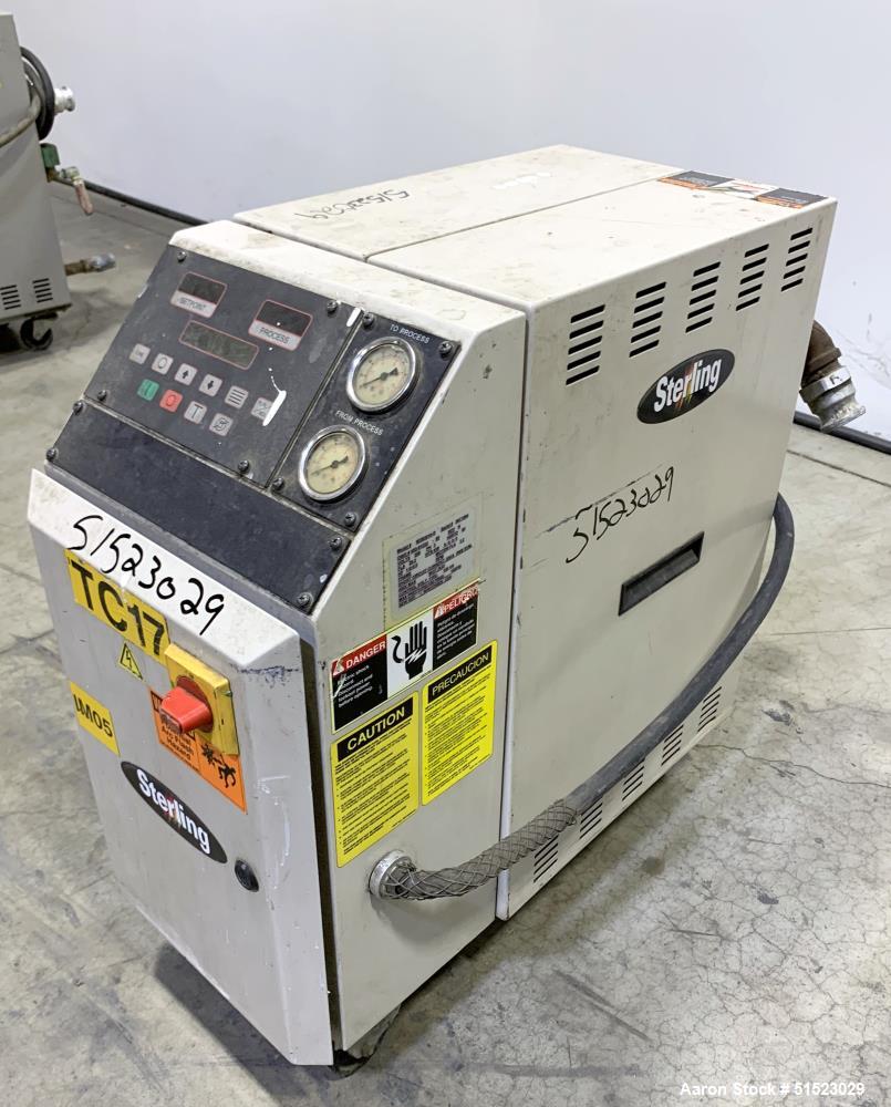 Used-Sterlco Portable Water Temperature Control Unit, Model M2B2010-D.  1 HP Pump, 35 GPM, 150 PSI Max Working Pressure, 9 k...