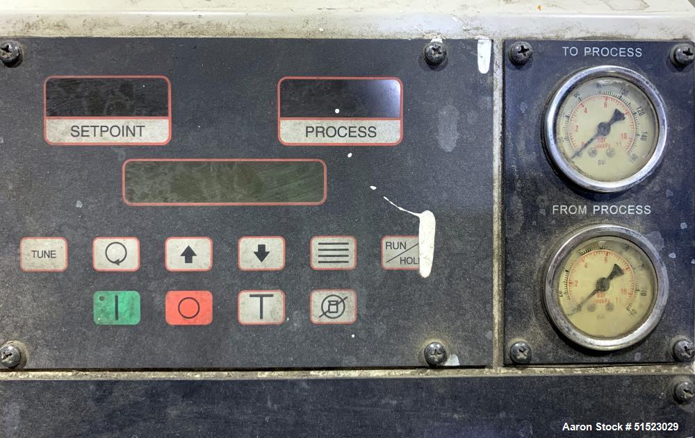 Used Sterlco Portable Water Temperature Control Unit, Model M2B2010-D.  1 HP Pump, 35 GPM, 150 PSI Max Working Pressure, 9 kW Heater, 32-250 Degrees F Setpoint Operating Range.  3/60/208 Volt.  Seria...