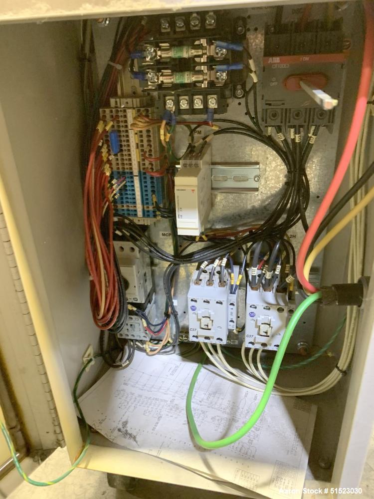 Used Sterlco Portable Water Temperature Control Unit, Model M2B2010-D.  1 HP Pump, 35 GPM, 150 PSI Max Working Pressure, 9 kW Heater, 32-250 Degrees F Setpoint Operating Range.  3/60/208 Volt.  Seria...