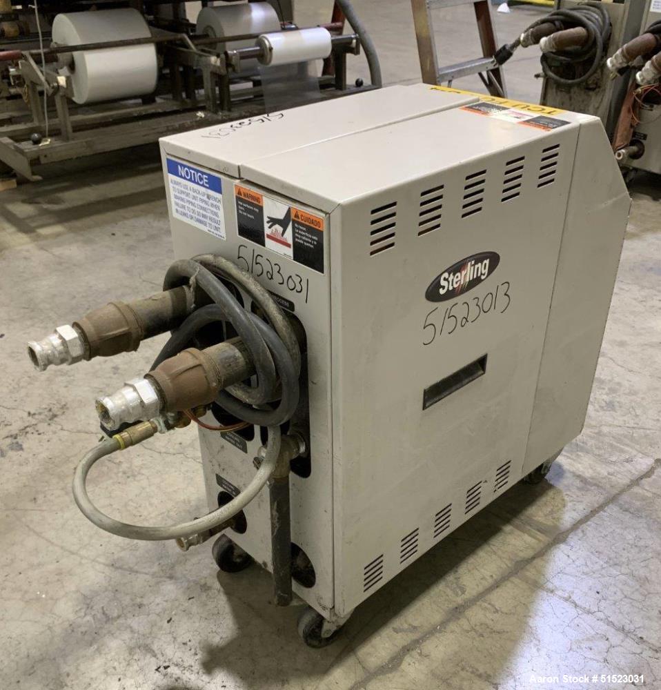 Used-Sterlco Portable Water Temperature Control Unit, Model M2B2010-D.  1 HP Pump, 35 GPM, 150 PSI Max Working Pressure, 9 k...