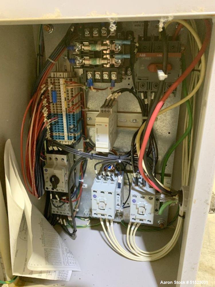 Used Sterlco Portable Water Temperature Control Unit, Model M2B2010-D.  1 HP Pump, 35 GPM, 150 PSI Max Working Pressure, 9 kW Heater, 32-250 Degrees F Setpoint Operating Range.  3/60/208 Volt.  Seria...