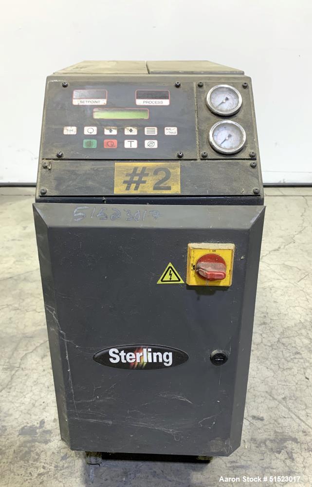 Used-Sterlco Portable Water Temperature Control Unit, Model M2B2010-G.  3 HP Pump, 60 GPM, 150 Max Working Pressure, 12 kW H...