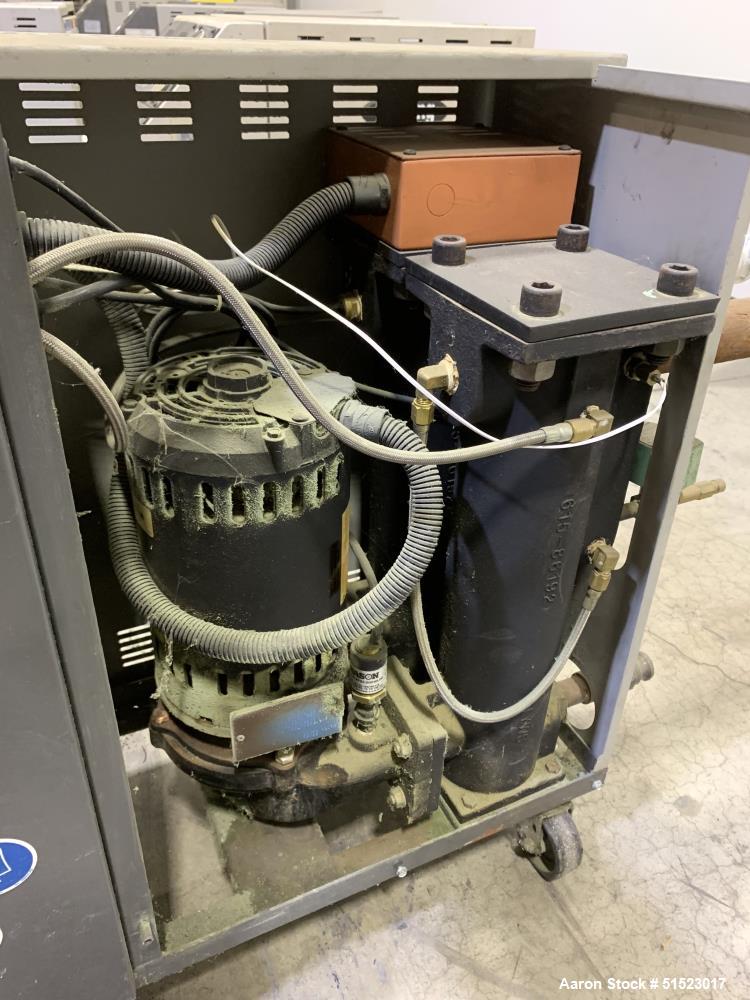 Used Sterlco Portable Water Temperature Control Unit, Model M2B2010-G.  3 HP Pump, 60 GPM, 150 Max Working Pressure, 12 kW Heater, 32-250 Degrees F Setpoint Operating Range.  3/60/208 Volt.  Serial #...