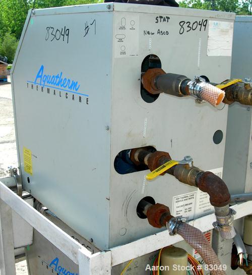 USED: Thermal Care Water Temperature Control Unit, model RA092004.   9 kw, single zone, 3/60/460 volt, 14 amp, max temp 250 deg F. Mounted on casters.