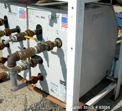 USED: Thermal Care Water Temperature Control Unit, model RA092004.   9 kw, single zone, 3/60/460 volt, 14 amp. Max temp 250 deg F. Mounted on casters.