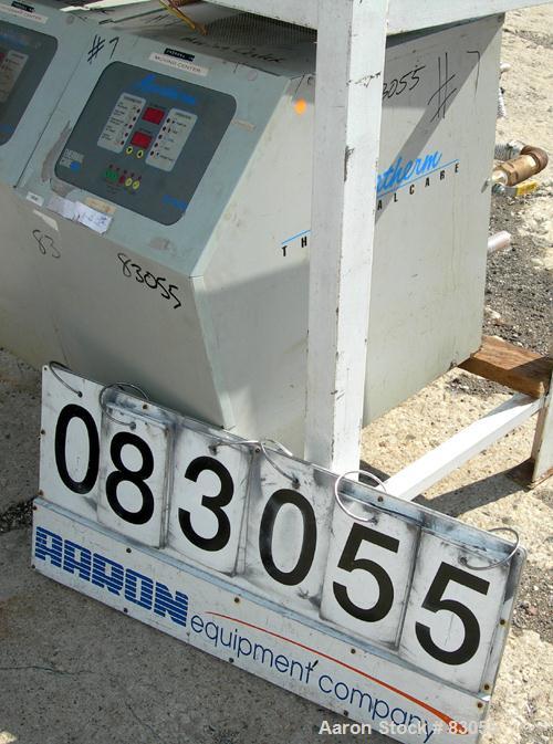 USED: Thermal Care Water Temperature Control Unit, model RA092004.   9 kw, single zone, 3/60/460 volt, 14 amp. Max temp 250 deg F. Mounted on casters.