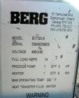 USED: Berg water temperature control unit, model B1120X. 9 kw, single zone, 3/60/460 volt, 14 amp. Max temp 250 deg F. Mounted on casters.