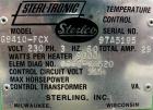 Used Sterlco Sterl-Tronic Heating and Temperature Control Unit, model G9410-FCX. 3/60/230 volt, 29 amps. 9000 watts per heater. Operating temperature range from supply water to 250 degrees F. Driven ...