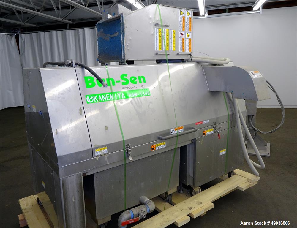 Used Kanemiya Plastic Bag Washer Model KSW1545