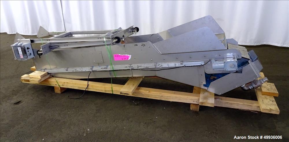Used Kanemiya Plastic Bag Washer, Model KSW1545, with rubber pleated inclined feed conveyor.  Cut costs and achieve zero landfill.  Cleans 500-600 pound of plastic film or film and foil bags in one h...