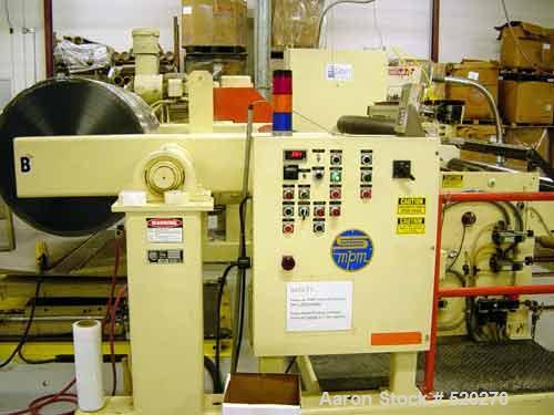 USED: 60" turret winder with autocut zip knife. Substitute vector for DC drives, bow rool and 2 slitting mechanism for inline slitting of 2 or 3 rolls, roll footage counter, 6" OD pneumatic shafts, a...