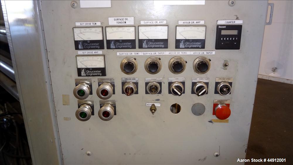Used Battenfeld Gloucester 100" Wide Single Position Surface Winder, Model 1000