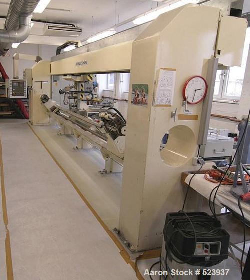 USED: Bolenz & Schaefer filament winding machine (EHA / BND) FWA 1.Length 5000 mm, diameter 300 mm; CNC Siemens Sinumerik 810 MEcontrolled. Dimensions: length 8200mm, width 2500mm, height 2800mm.