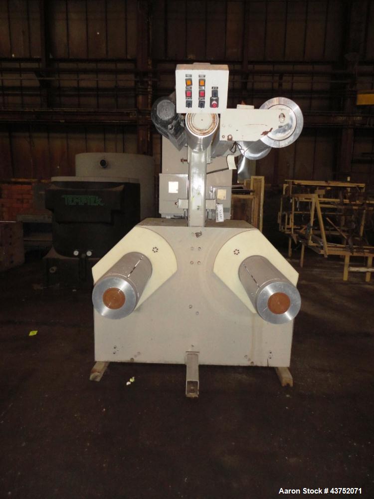 Used Cincinnati Milacron 30" Wide Unwind Stand. (2) Shaft with cantilever design. Able to handle up to 60" diameter rolls, set up for approximately 12" I.D. cores. Serial #2470A01/93-4. Last used wit...