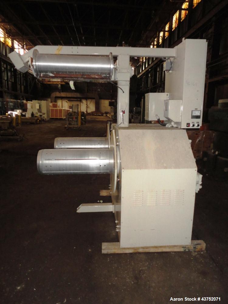 Used Cincinnati Milacron 30" Wide Unwind Stand. (2) Shaft with cantilever design. Able to handle up to 60" diameter rolls, set up for approximately 12" I.D. cores. Serial #2470A01/93-4. Last used wit...
