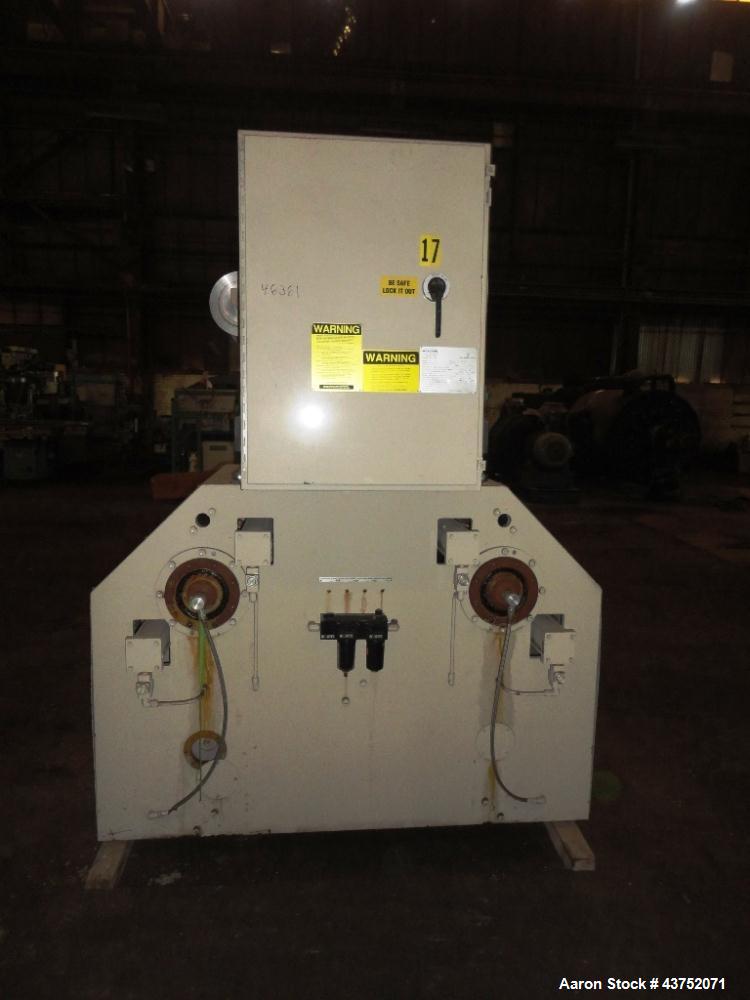 Used- Cincinnati Milacron 30" Wide Unwind Stand. (2) Shaft with cantilever design. Able to handle up to 60" diameter rolls, ...