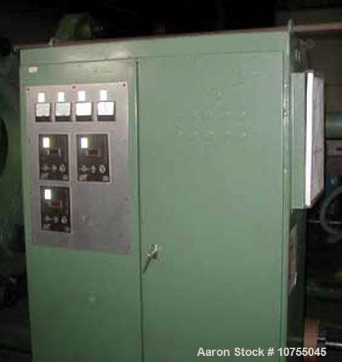 Used Davis Standard / Hobbs Model 4TP4A 72" wide single turret winder having four winding stations able to handle a 60" roll diameter. Each winding station is driven by a 1 hp brushless DC motor with...