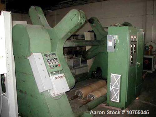 Used-Davis Standard / Hobbs Model 4TP4A 72" wide single turret winder having four winding stations able to handle a 60" roll...