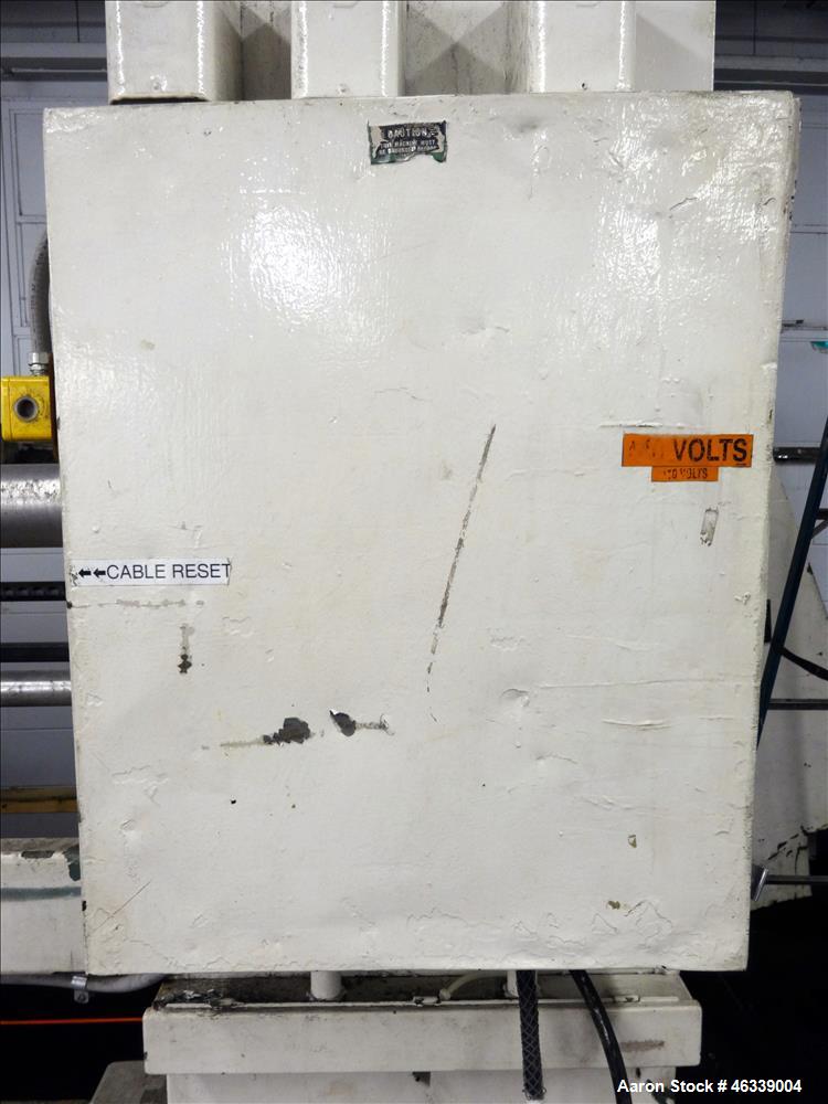 Used Hobbs Winder, Approximately 56" Wide. Approximately 6 to 75 feet per minute. (3) Hobbs winder motors, type 8 x 213 B, 3/60/440 volt, 700 rpm motors with Lima drives, model RSDC. Has manual adjus...